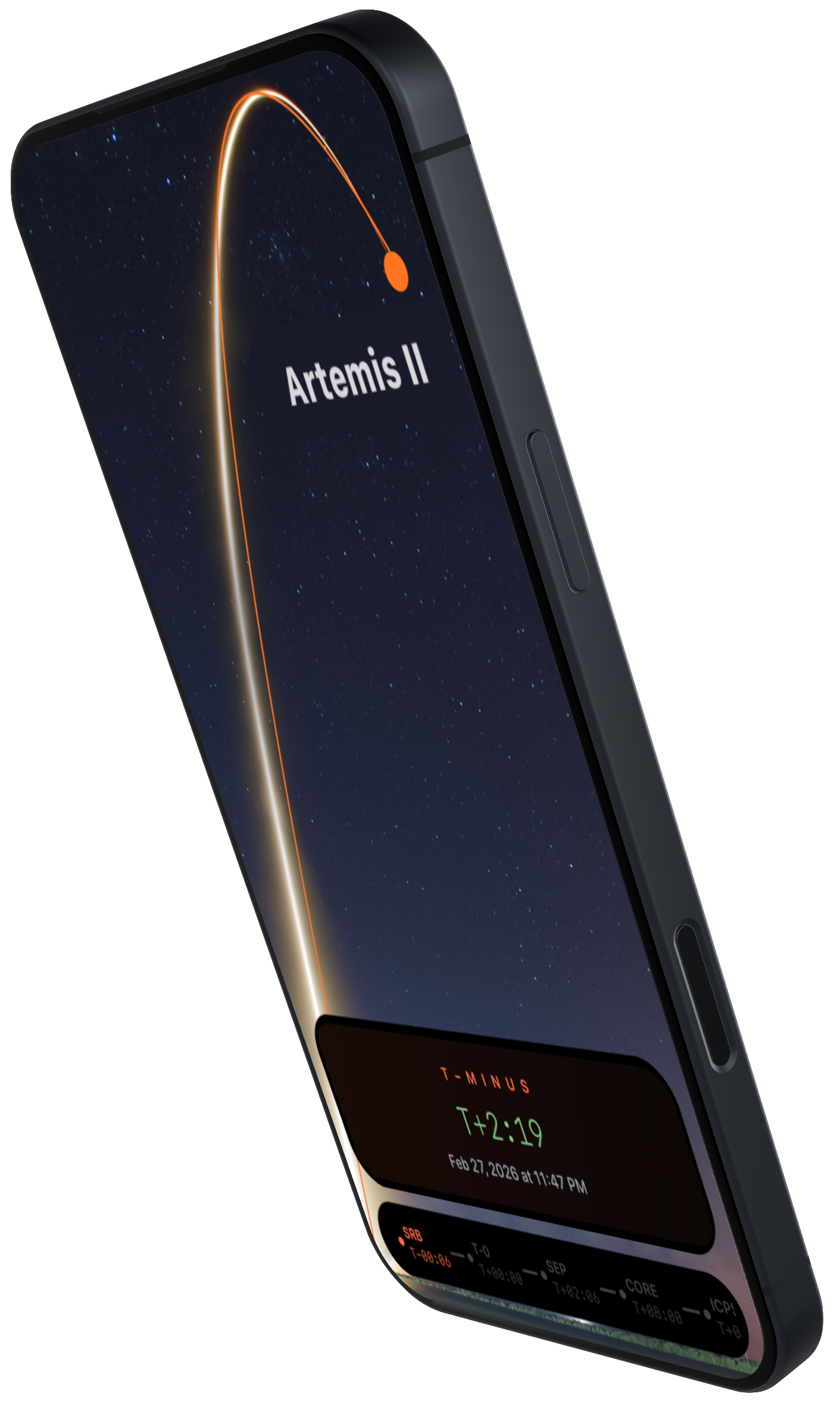 AR view placing a marker on a satellite in the sky